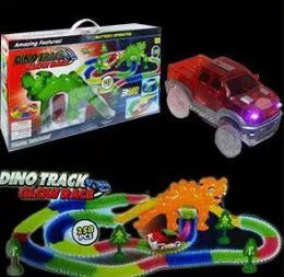 3 Wholesale Dino Track Glow Race Track Sets