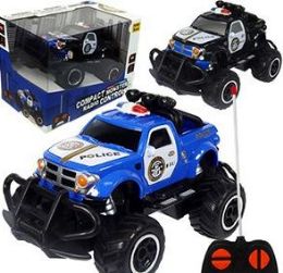 12 Wholesale Remote Control Compact Monster Police Trucks