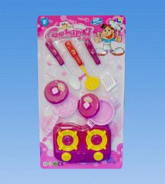 72 Pieces Cooking Set In Blister Card - Girls Toys