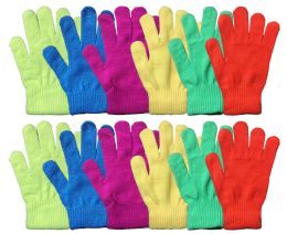 12 of Yacht & Smith Unisex Warm & Stretchy Assorted Colored Winter Gloves