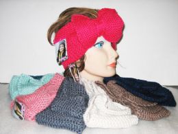 24 Pieces Assorted Color Knit Bow Headband - Headbands