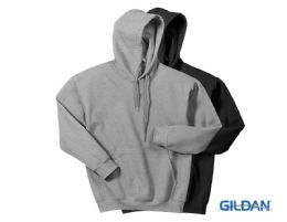 24 Wholesale Gildan Mens Assorted Colors Irregular Fleece Hoodie Size -L