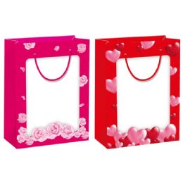 48 Pieces Valentines Day Bag Window Bag Medium - Valentine Gift Bag's