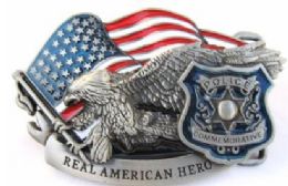 12 Wholesale American Hero Police Belt Buckle