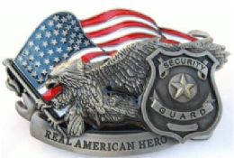 12 Wholesale American Hero Security Guard Belt Buckle