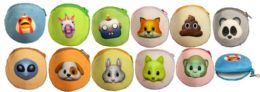 72 of Round Emoji Icons Coin Purse With Zippers