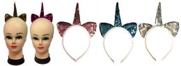 72 Pieces Sequins Unicorn Hair Band - Headbands