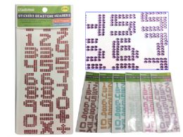 288 Wholesale 27pc Stickers Gemstone Numbers