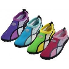 36 Wholesale Women's "wave" Multi Color Water Shoes