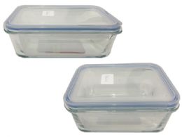 24 Wholesale Glass Rectangle Food Container