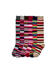 144 Wholesale Womans Colorful Knee High Socks