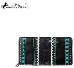4 Wholesale Montana West Tooling Collection Secretary Style Wallet