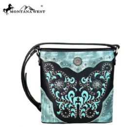 4 Wholesale Montana West Concho Collection Crossbody Black