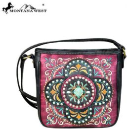 4 Pieces Montana West Embroidered Collection Crossbody Bag - Handbags