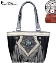2 Wholesale Concho Fringe Collection Concealed Carry Tote Bag