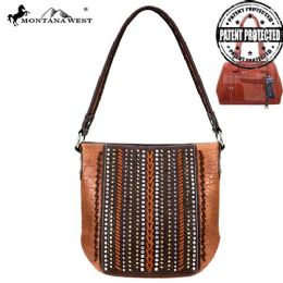 2 Pieces Montana West Safari Collection Concealed Carry Hobo - Handbags
