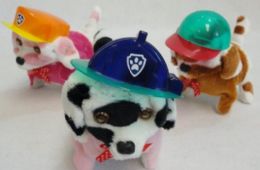 24 Wholesale Barking And Walking Toy Puppies With Hats