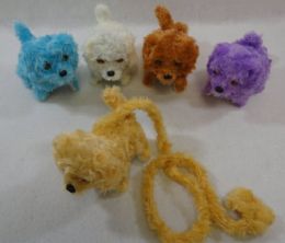 24 Wholesale Plush Puppies Toys With Leash