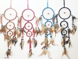 36 Pieces 3 Hoop Dream Catcher Collection In Assorted Colors - Home Decor