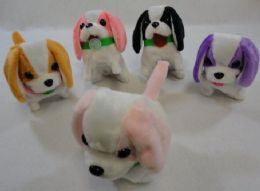 24 Wholesale Barking Walking Toy Puppies With Colored Ears