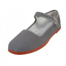 36 Wholesale Women's Classic Cotton Mary Jane Shoes (gray Color Only)