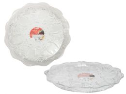 48 Pieces Round Clear Plastic Trays Heavy Duty Plastic Serving Tray - Serving Trays
