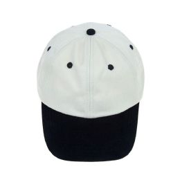 48 Wholesale Wholesale Adjustable Baseball Caps In OfF-White With Black Bill