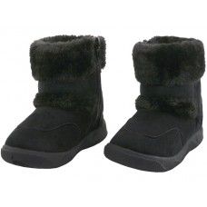 24 Wholesale Child's Winter Boots With Faux Fur Lining And Side Zipper