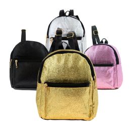 24 Wholesale Wholesale 10" Cute Mini Glitter Backpack In 4 Assorted Colors