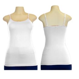 24 of Wholesale Women's One Size Fits All Camisole Tank Tops