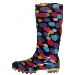 24 Wholesale Women's 13.5 Inches Water Proof Soft Rubber Rain Boots