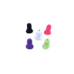 24 Wholesale Wholesale Dual Slot Usb Car Cell Phone Charger In 5 Assorted Colors