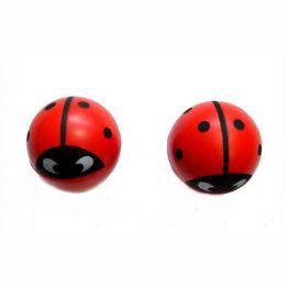 24 Wholesale Lady Bug Squeeze Stress Ball