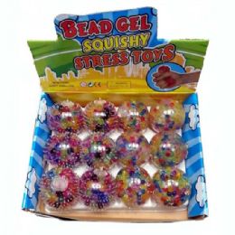 24 Wholesale Squishy Rainbow Bead Ball