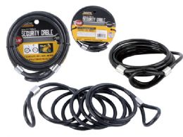 72 Wholesale Cable Lock Black Color