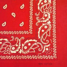 24 of Red Paisley Bandana