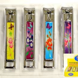 72 Wholesale Nail Clipper With Flower Design