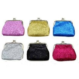 48 Wholesale Glitter Snap On Coin Purse