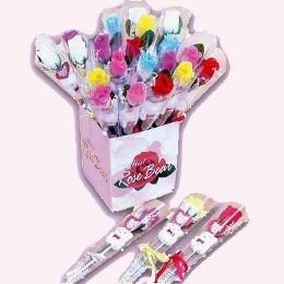 24 of 8 in Assorted Color Rose With Bear