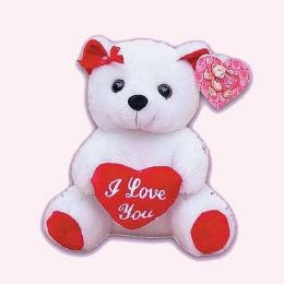 24 of 9 Inch Valentine White Bear