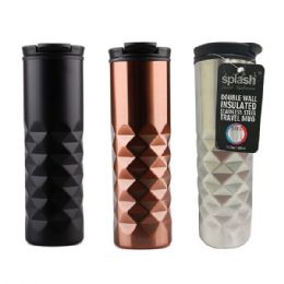 24 Units of Double Wall Insulated Stainless Steel Travel Mug - Drinking Water Bottle