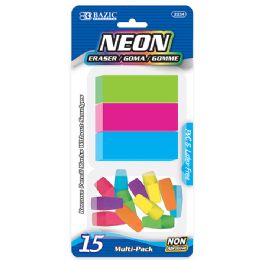 24 Pieces Neon Eraser Sets (15/pack) - Erasers