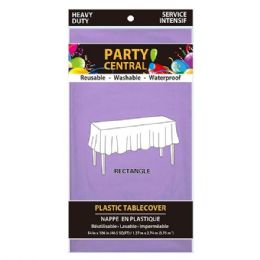 96 Wholesale Rectangle Lavender Plastic Table Cover