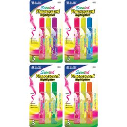 48 Units of Bazic Fruit Scented Highlighters (3/pack) Unit Price $0.75/each Sku# 2314 - Highlighter