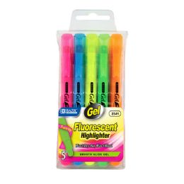 12 Wholesale 5 Fluorescent Gel Highlighter