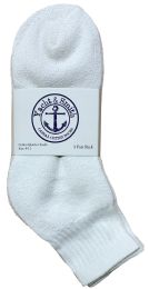 24 Bulk Yacht & Smith Women's Cotton Ankle Socks White Size 9-11 Bulk Pack