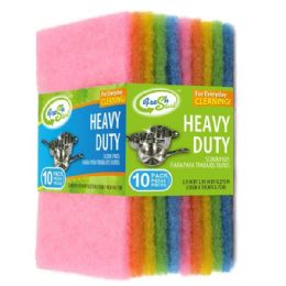 24 Pieces 10 Pack Colored Scouring Pads - Scouring Pads & Sponges