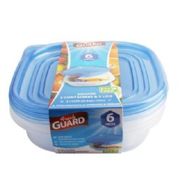 24 Wholesale 6 Pack Square Food Container