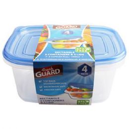 24 Wholesale 4 Pack Rectangle Food Container