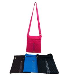 24 Wholesale Small Cross Body Purse [quilted]